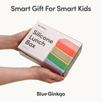 BLUE GINKGO Silicone Lunch Box Set – Durable Heavy-Duty Silicone Bento Box, Microwave, Freezer, Dishwasher Safe – Airtight, BPA Free (Made in Korea, Green)