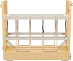 Rev-A-Shelf 5" Pullout Wooden Bakeware Organizer Shelf for Base Kitchen Cabinets w/ Soft-Close and 100 Pound Ball-Bearings, 447-BCBBSC-5C