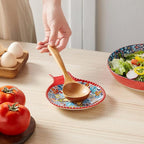 vancasso Ceramic Spoon Rest Sets of 2 for Stove Top, 7.7 Inch Cooking Spoon Holder for Kitchen Counter Decor, Spoon Holder for Coffee Spoon Rest, Spoon Cradle, Spatula, Spoons or Tongs, Light