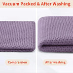 Homaxy 100% Cotton Waffle Weave Kitchen Dish Towels, Ultra Soft Absorbent Quick Drying Cleaning Towel, 13 x 28 Inches, 8-Pack, Lavender