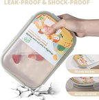 MISS BIG® Bento Box,Bento Box Adult,Lunch Box,Leak Proof Lunch Containers,No BPAs and No Chemical Dyes Bento Lunch Box,Dishwasher and Microwave Safe Lunch Containers for Adults(1900ml White)