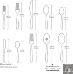 Oneida B336045A Mooncrest 45-Piece Flatware Set, Service for 8,Silver,45 Piece