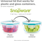 Snapware Total Solution 5-Pack (Mixed Sizes) Plastic Food Storage Containers Set, Leakproof & Airtight Locking Lids Rectangular Tupperware, Non-Toxic BPA-Free Lids, Microwave Dishwasher Freezer Safe