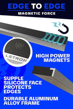 Dalstrong Magnetic Knife Holder Wall - Scratch-Resistant Silicone - Stainless Steel Details - Matte Black - Knife Magnetic Strip - 18" x 2" - Powerful Magnet Kitchen Bar - Easy Mount - Safe Display