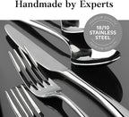 Artaste Rain II Forged 18/10 Stainless Steel (Stainless Steel (Set of 12), Dinner Knife (9.5-Inch))