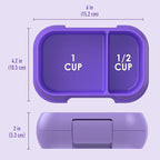 Bentgo Kids Snack - 2 Compartment Leak-Proof Bento Box Container for Snacks and Small Meals, Easy-Open Latch, Dishwasher Safe, BPA-Free for School, Daycare, & Sports - Ideal for Ages 3+ (Purple)