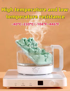 Cute 3D Cat Silicone Ice Cube Tray Mold Cartoon Animal Ice Box BPA-Free (Pink)