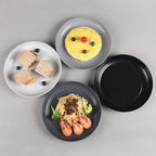 12 Pcs Unbreakable Deep Dinner Plates Set, 9 inch Reusable Plastic Wheat Straw Plates, Microwave and Dishwasher Safe Plate for Kitchen, Lightweight Plate for Dessert, BPA Free, Dark Gray