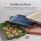 Our Place Bakeware Set | 5-Piece Nonstick, Toxin-Free, Ceramic, Cast Aluminum Set with Oven Pan, Bakers, & Oven Mat | Space-Saving Nesting Design | Oven-Safe | Bake, Roast, Griddle and more | Sage