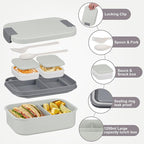 Large Bento Lunch Box Set for Adults Kids Women with 10.5oz Soup Thermo,Coffee Tumblers Men Girls Boys Teenagers Leak-Proof Lunch Food Containers with Lunch Bag
