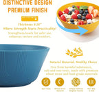 Wheat Straw Bowl Sets of 6 - 36oz Cereal Bowls with Textured Design,Large Soup Bowl - Microwave and Dishwasher Safe, Ramen Bowl Set, Alternative to Plastic Bowls for Serving Soup,Ramen,Salad - Multi