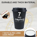 100 Pack 12 oz Coffee Cups,Disposable Hot Drink Paper Cups with Lids & Sleeves -12 Ounce Black Party Cups Perfect for Hot Beverages, Party, Office,and Home Use