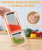 3 Pack Stainless Steel Snack Containers for Kids & Adults - Leek Proof Metal Bento Lunch Box with 2 Compartment - Lunchable Containers for Daycare, School, Work, Travel - Stackable Snack Bento Box