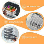 BEFOY Stainless Steel Food Storage Container with Lids Bento Lunch Box Leak Proof & Airtight for Kitchen Meal Prep freezer Reusable & Stackable Oven Dishwasher Safe (600 * 3)