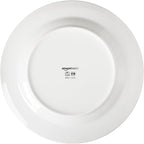 Amazon Basics 16-Piece Porcelain Kitchen Dinnerware Set with Plates, Bowls and Mugs, Service for 4 - White