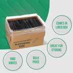 1,000 Plastic Disposable Knives Bulk Black Medium Weight Disposable Silverware Plastic Cutlery Knife