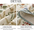 ISAENNE Designer Linen Table Cloth for Rectangle Table,Western Colorful Floral Indoor Tablecloth,Wrinkle Resistant Decor Tablecloths for Dining Thanksgiving Kitchen Christmas,55"*79"-Serenity B