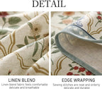 ISAENNE Designer Linen Extra Long Rectangle Tablecloth,Western Colorful Floral Indoor Table Cloth,Wrinkle Resistant Decor Tablecloths for Dining Thanksgiving Kitchen,63"*110"-Serenity B