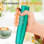 YUSWKO Handheld Milk Frother for Coffee, Rechargeable Drink Mixer with 3 Heads 3 Speeds Electric Coffee Frother For Latte, Cappuccino, Hot Chocolate, Egg