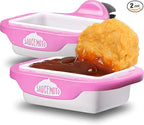 Saucemoto Dip Clip | Car sauce holder for ketchup and dipping sauces. No more dry fries or sauceless nuggets. As seen on Shark Tank (2 count pack, Pink)