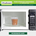 Freshware Food Storage Containers [240 Set] 24 oz Plastic Deli Containers with Lids, Slime, Soup, Meal Prep Containers | BPA Free | Stackable | Leakproof | Microwave/Dishwasher/Freezer Safe