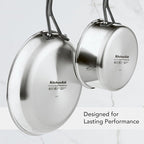 KitchenAid 5-Ply Clad Stainless Steel Stainless Steel Induction Saute Pan with Lid, 5 Quart - Polished Stainless Steel