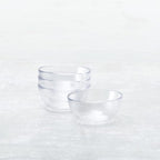 Fortessa Los Cabos Glass Dinnerware Collection, Cereal Salad Fruit Bowl (Set of 4), 6 Inch/21oz, Clear