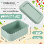 6 Packs 1 Cup Silicone Soup Freezer Molds with Lid Silicone Soup Freezer Trays Rectangle Reusable Food Preserving Tray Freezing Sauces Stews(Sage Green, Beige)
