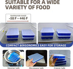 1 Tbsp & 2 Tbsp Silicone Freezer Molds - Perfect for Storing Garlic, Herbs, Ginger, Pesto, Tomato Paste, Lemon Juice,Vegetable Purees,Purees and More - Silicone Food Freezer Tray (Blue 2 Pack)