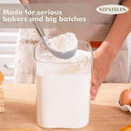 115oz 2PCS Large Glass Food Storage Containers of Wide Mouth Storage Containers with Tight Lids Square Glass Jars for Flour and Sugar, Cereal, Rice, Pasta, Oats, Wheatmeal, Coffee, Niblet