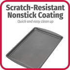 GoodCook Everday Nonstick Carbon Steel 17 x 11-Inch Baking Sheet Set, 2 Pack – Medium Sized Carbon Steel Cooking Pans, Bakeware Set, Cookie Sheets for Baking, Oven Pan Set