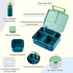 Bento Lunch Box for Kids with 8oz Soup Thermo, Leak-proof Lunch Food Containers with 5 Compartment, Insulated Lunch Bag & 17oz Stainless Steel Water Bottle for School, Trvael