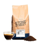 Stone Street Knee Buckling Espresso Coffee, Ground, High Caffeine Blend, Dark Roast, 2 LB
