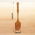 13.7" Long Wooden Spoons for Cooking and Wooden Spatulas for Cooking, Non-Stick Wooden Kitchen Utensils Set
