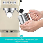CASABREWS 3700 Essential Espresso Machine 20 Bar, Stainless Steel Coffee Maker with Steam Milk Frother, Espresso Coffee Machine Cappuccino Latte Machine with 43.9oz Removable Water Tank, Creamy