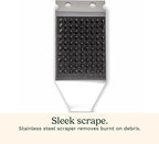 Cuisinart Stainless Steel 16.5" Long Handle Grill Cleaner Brush and Scraper for BBQ, Griddle, Grills, Cookout Tool, Grill Brush for Outdoor Grills BBQ Accessories