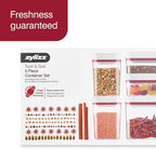 Zyliss Twist & Seal 5-Piece Storage Container Set - Airtight Food Storage Containers - Coffee, Sugar, Cereal, Flour, Pasta and Snack Containers - BPA-Free Food Storage - 5 Pieces