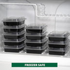 Freshware Meal Prep Containers [150 Pack] 1 Compartment with Lids, Food Storage Containers, Bento Box, BPA Free, Stackable, Microwave/Dishwasher/Freezer Safe (24 oz)