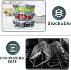 VERONES 10 Pack Glass Meal Prep Containers 2 Compartment Set, 30 OZ Airtight Glass Lunch Containers, Glass Food Storage Containers with Lids, for Microwave, Oven, Freezer & Dishwasher Friendly，Grey
