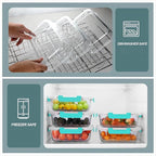 KOMUEE 30 oz 5 Pack Glass Meal Prep Containers, Glass Storage Containers with Lids - Dishwahser, Microwave, Oven and Freezer Safe, Green