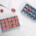 2 Tbsp Silicone Freezer Molds - Perfect for Storing Garlic, Herbs, Ginger, Pesto, Tomato Paste, Lemon Juice, Purees and More - Silicone Food Freezer Tray(Blue 4 Pack)