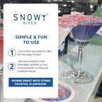 Snowy River Americas, Cocktail & Margarita Sugar Rimmer - Vibrant Naturally Colored Sugar for Cocktail Rimming, Baking & Decorating, Medium Crystal - 8oz