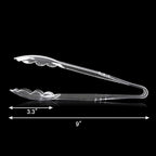 New Star Foodservice 35643 Utility Tong, High Heat Plastic, Scalloped, 9 inch, Set of 12, Clear