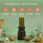 Our Place Splendor Blender - 1000W High-Power | Ultra-Sharp Blades | 2 Blending Modes | Includes 25 oz Personal Cup and Drinking Lid Set | Smoothies, Shakes & More | Char