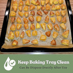 100 Pcs Unbleached Parchment Paper Baking Sheets, 12x16 Inches Non-Stick Precut Baking Parchment, Perfect for Baking Grilling Air Fryer Steaming Bread Cup Cake Cookie
