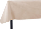 Yourtablecloth Heavy Duty Vinyl Rectangle or Square Tablecloth – 6 Gauge Heavy Duty Tablecloth – Flannel Backed – Wipeable Tablecloth with Vivid Colors & Many Sizes 60 x 120 Sand