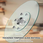 Restaurant Glass Rotating Centerpiece Tray, Commercial Cake Serving Lazy Susan Turntable, Rotating Serving Tray for Dining Table, Lazy Susan for Table top, for Home, Party, Hotel