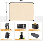 Heat Resistant Mats for Countertop - Fireproof 16x20in Heat Resistant Mats for Air Fryer - Kitchen Countertop Protector for Air Fryer, Coffee Maker, Stand Mixer, Toaster, Oven 2PCS - Khaki
