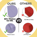 Exquisite 66% Thicker Premium Plastic Table Cloth Rectangle Table Cover 0.5 Mil 6 Pack Lavender Table Cloth 54 Inch x 108 Inch Disposable Tablecloth Won't Tear Easily Like Cheap Thin Brands