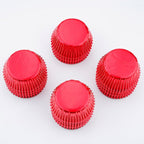 Gifbera Mini Foil Muffin Cupcake Liners Red Wrappers for Christmas Wedding Party, 300-Count